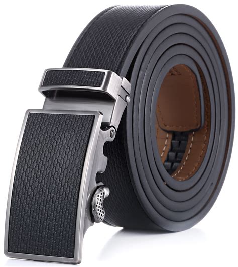 men's black leather belts